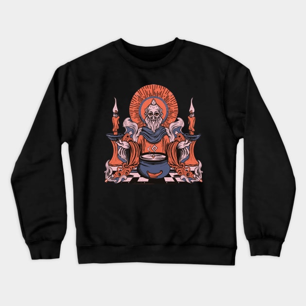 Devil's Delight Occultism On Art Crewneck Sweatshirt by Lucifer